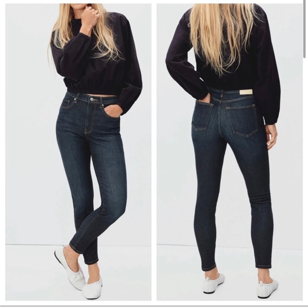 Everlane Tall High Rise Skinny Jeans Dark Wash